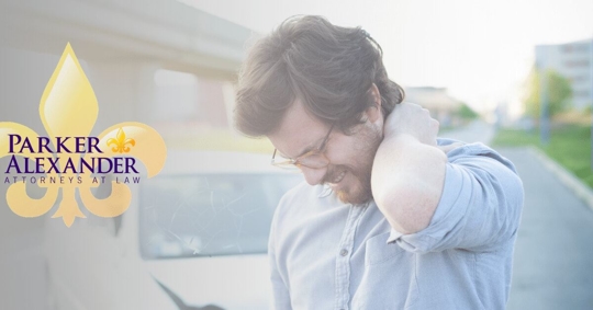 man with a neck injury after a car accident